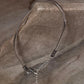Boho antique silver bracelet with snake texture  
