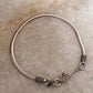 Pure silver snake bracelet with oxidized finish