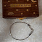 Flat snake chain bracelet in antique 925 silver  