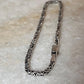  Tribal patterned oxidized silver bracelet  