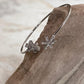 CZ Double Star Adjustable Flexible Kada in 925 Sterling Silver  