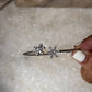 Stylish Adjustable Double Star Kada with Cubic Zirconia in Silver  