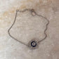 Round Evil Eye Cz 925 Sterling Silver Bracelet