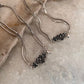 Floral drop double layered anklet in 925 sterling silver  