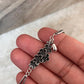 Double strand floral charm anklet in sterling silver  