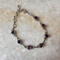 Amethyst Round Flower Boho 925 Sterling Silver Bracelet