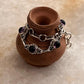 Amethyst Round Flower Boho 925 Sterling Silver Bracelet