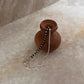 Half black beads half silver chain nazariya anklet  