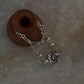 Adjustable lotus flower silver anklet  