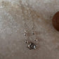 Pure silver anklet with engraved lotus charms
