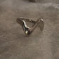 Contemporary Abstract Sterling Silver Adjustable Ring  