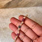 Natural Ethiopian Opal & Pink tourmaline with Silver Floral Charm & Balls Handcrafted 925 Sterling Silver Bracelet