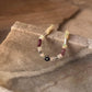 Natural Ethiopian Opal & Pink tourmaline with Silver Floral Charm & Balls Handcrafted 925 Sterling Silver Bracelet