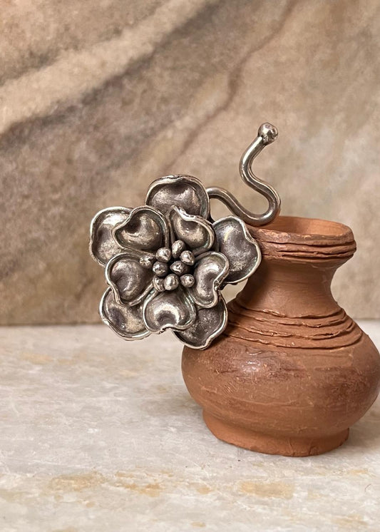925 Sterling Silver Blooming Beauty Handcrafted Bohemian Ring