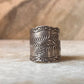 Antique Bohemian Lavender Flower Handcrafted Adjustable 925 Sterling Silver Ring