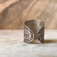 Antique Bohemian Lavender Flower Handcrafted Adjustable 925 Sterling Silver Ring