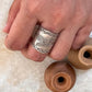 Antique Bohemian Lavender Flower Handcrafted Adjustable 925 Sterling Silver Ring