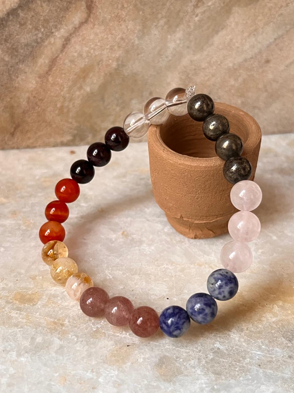 I Deserve It All Natural Crystal Bracelet 8MM
