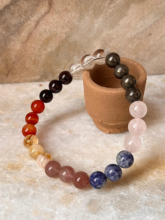 I Deserve It All Natural Crystal Bracelet 8MM