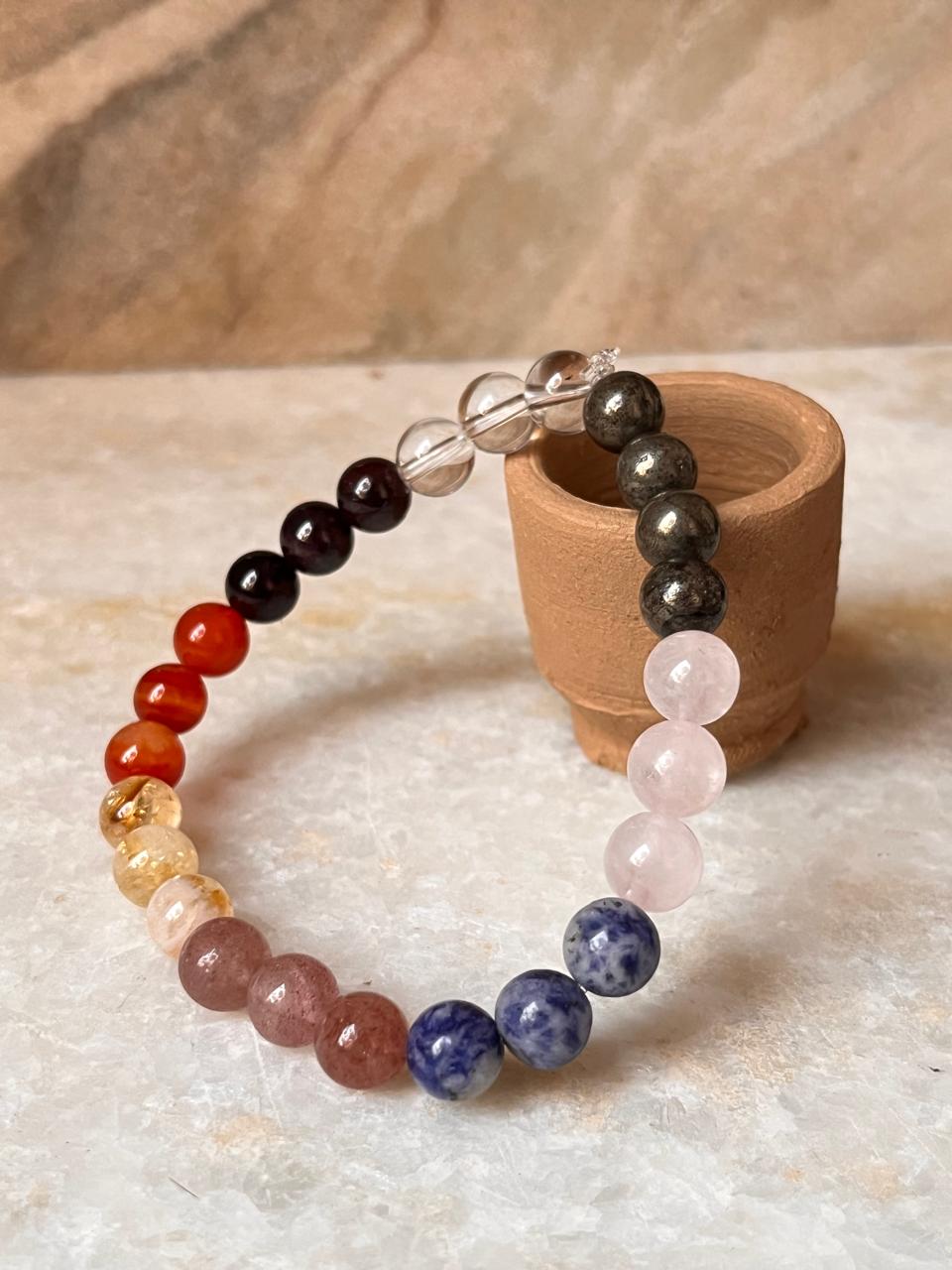 I Deserve It All Natural Crystal Bracelet 8MM