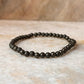 Pyrite Round Plain 4mm Natural Crystal Bracelet