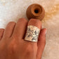 Antique Bohemian Lavender Flower Handcrafted Adjustable 925 Sterling Silver Ring