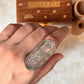 Bohemian Imported Handcrafted Full Finger Statement Adjustable 925 Sterling Silver Ring