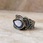 Labradorite Pear Rustic 925 Sterling Silver Ring