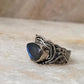 Labradorite Pear Rustic 925 Sterling Silver Ring