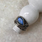 Labradorite Pear Rustic 925 Sterling Silver Ring