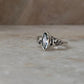 Blue Topaz Marquis Cut Boho 925 Sterling Silver Ring