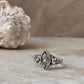 Blue Topaz Marquis Cut Boho 925 Sterling Silver Ring