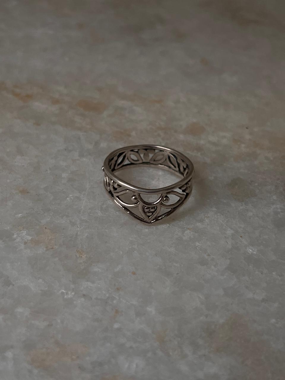 Floral Garden Band 925 Sterling Silver Ring