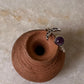 Amethyst Crescent Moon Adjustable 925 Sterling Silver Ring