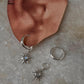 Sunshine Moonstone Plain 925 Sterling Silver Huggies