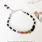 Harmony Shield- Multi Tourmaline & Clear Quartz Handcrafted 925 Sterling Silver Bracelet