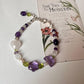 Floral Garden Dream Natural Gemstones Handcrafted Natural 925 Sterling Silver Bracelet
