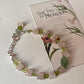 Green Aventurine Carved Leaf , Rose Quartz & Peridot Handcrafted 925 Sterling Silver Bracelet