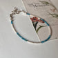 Apatite & Silver 2mm Beads Handcrafted 925 Sterling Silver Bracelet
