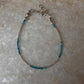 Apatite & Silver 2mm Beads Handcrafted 925 Sterling Silver Bracelet