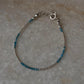Apatite & Silver 2mm Beads Handcrafted 925 Sterling Silver Bracelet