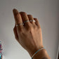 Apatite & Silver 2mm Beads Handcrafted 925 Sterling Silver Bracelet