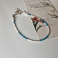 Apatite & Silver 2mm Beads Handcrafted 925 Sterling Silver Bracelet
