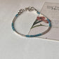 Apatite & Silver 2mm Beads Handcrafted 925 Sterling Silver Bracelet