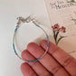 Apatite & Silver 2mm Beads Handcrafted 925 Sterling Silver Bracelet