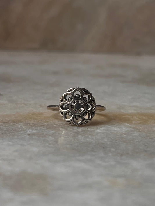 Sun Mandala 925 Sterling Silver Ring
