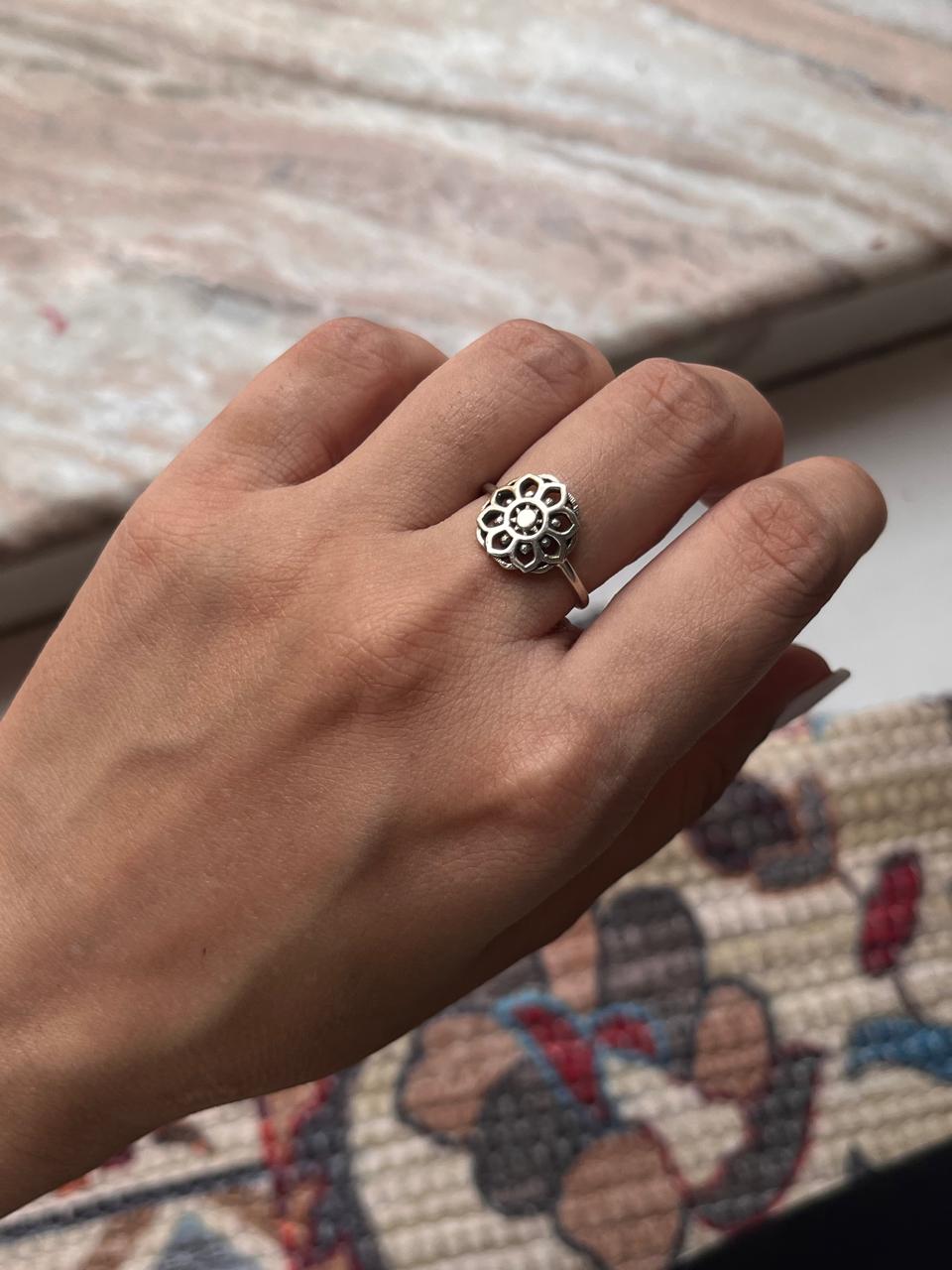 Sun Mandala 925 Sterling Silver Ring
