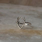Deer Antler 925 Sterling Silver Ring - Tarakaya Silver