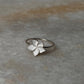 White Enamel Plumeria /Frangipani Flower 925 Sterling Silver Ring
