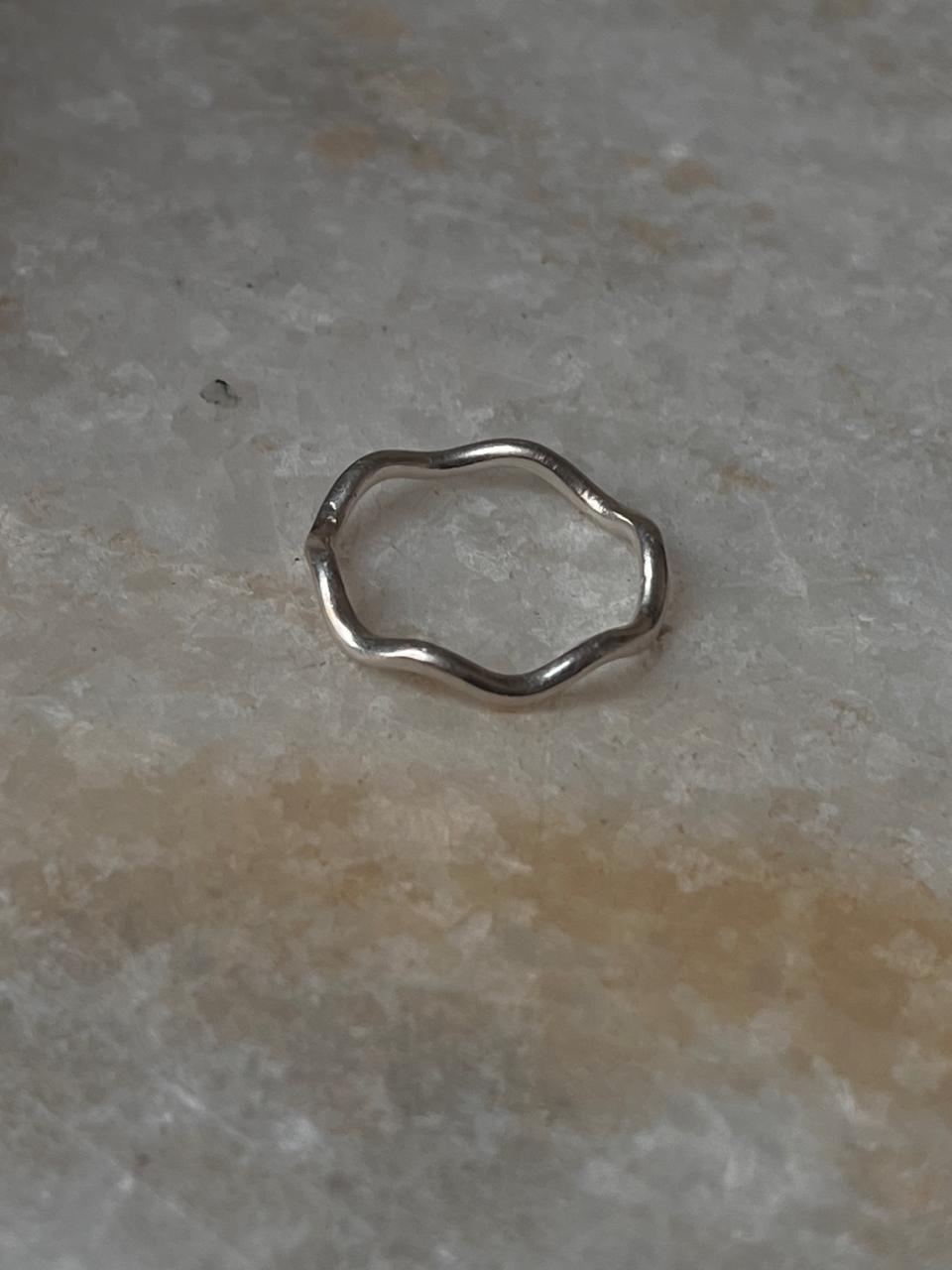 Wavy Stackable Band 925 Sterling Silver Ring